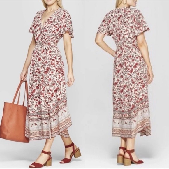 Knox Rose Floral Wrap Maxi Dress Size XL - Picture 1 of 6